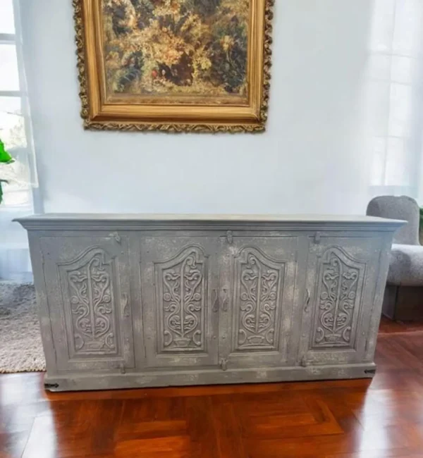 Contemporary Carved 4-Door Sideboard - Image 2