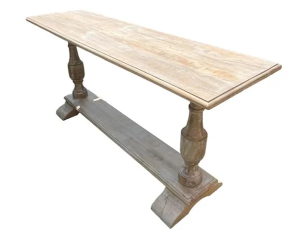 Coastal Double Pedestal Console Table - Image 3