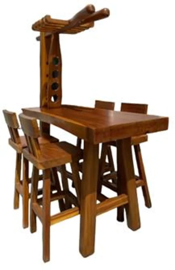 Indoor/Outdoor Teak Pub Table Set - Image 2