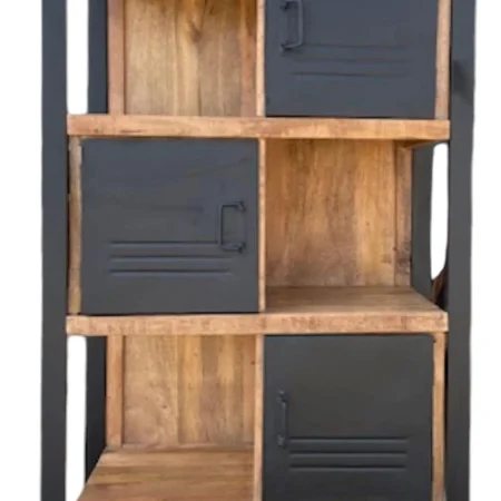 Live Edge Industrial Mango Wood Bookcase