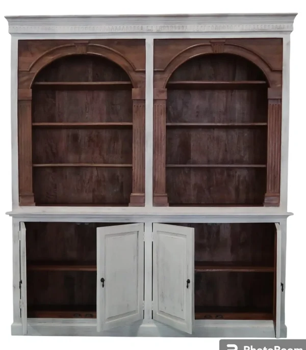 Classic Roman Door Double Arch Bookcase - Image 3