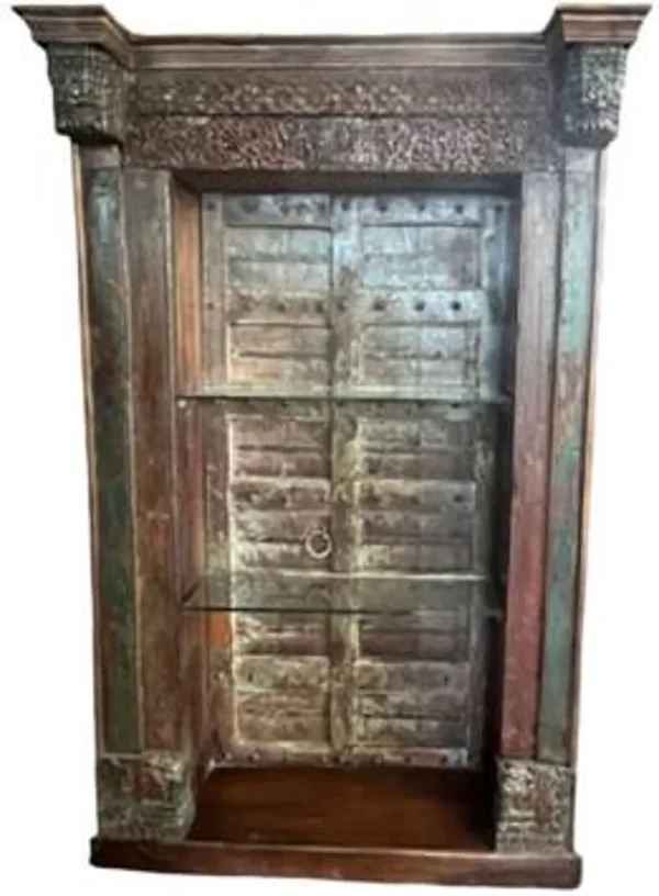 Solid Wood With Glass Shelf Bookcase - Image 2