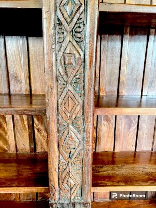 Rustic Solid Wood Repurposed Display Cabinet - Image 5