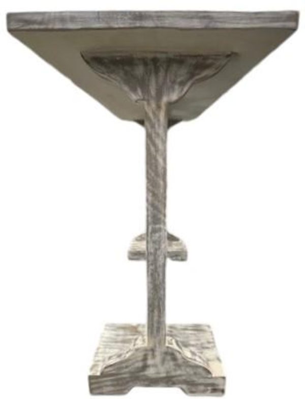 Solid Acacia Wood Tall Carved Console Sofa Table - Image 5