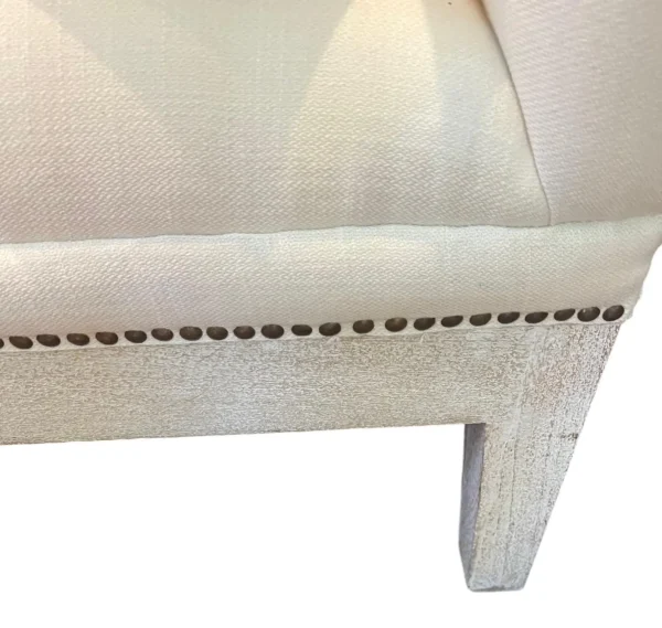 Contemporary White Backless Settee Bench - Image 5