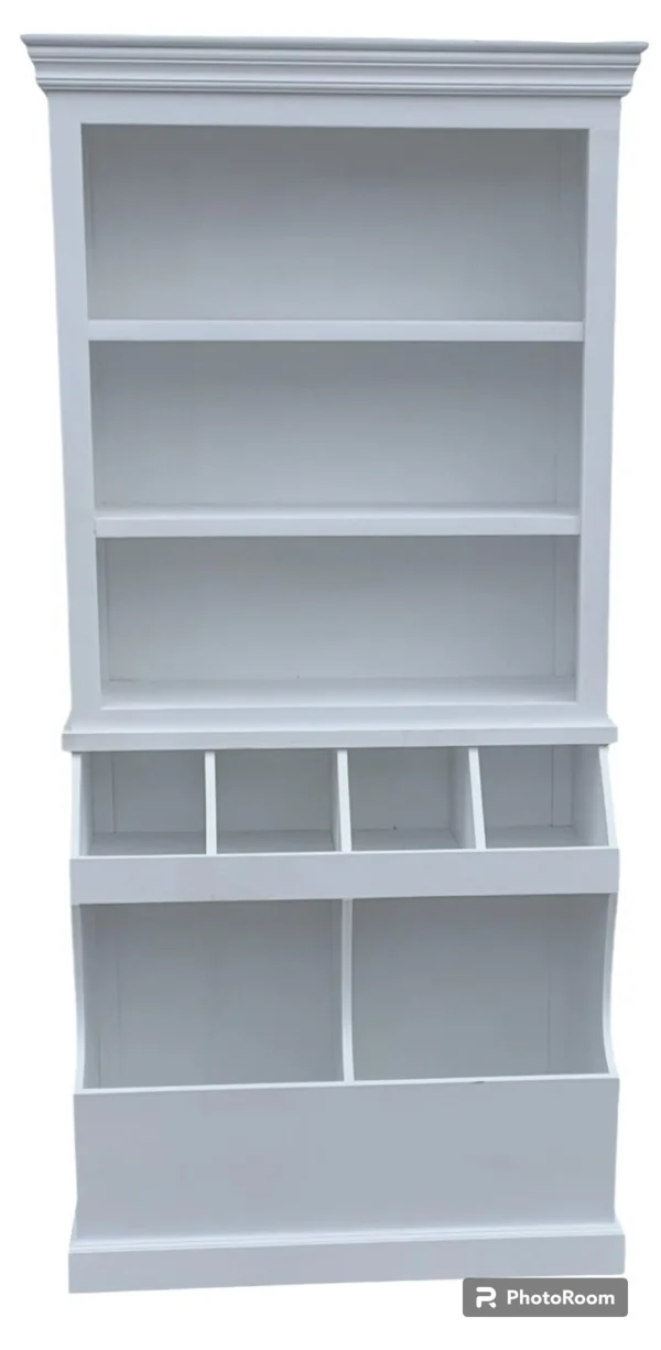 Mini General Store Tall White Kitchen Cupboard Hutch - Image 3