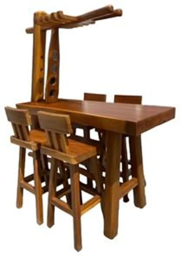 Indoor/Outdoor Teak Pub Table Set - Image 3