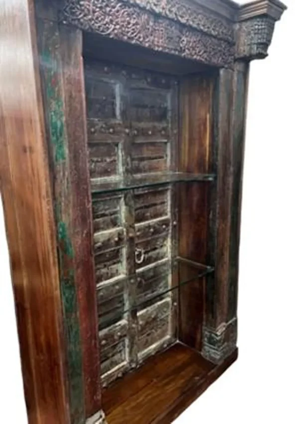 Solid Wood With Glass Shelf Bookcase - Image 3
