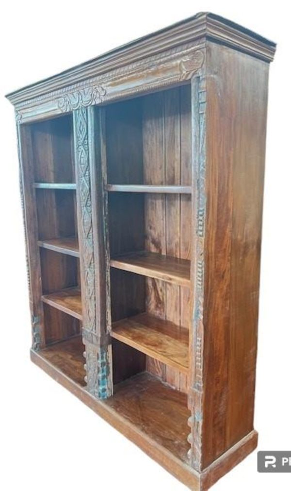 Rustic Solid Wood Repurposed Display Cabinet - Image 4