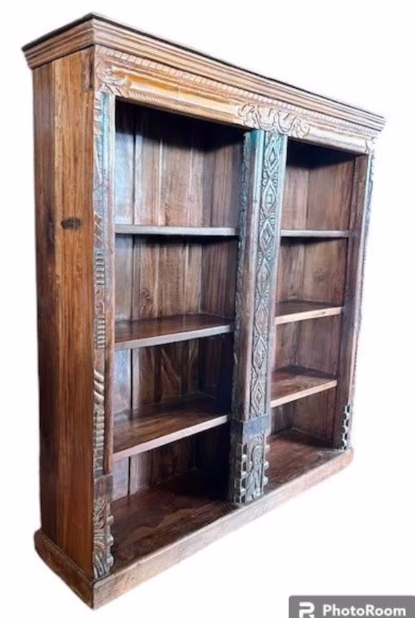 Rustic Solid Wood Repurposed Display Cabinet - Image 3