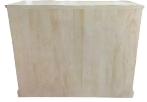 Modern Goth Carved Acacia Wood 2-Door Accent Cabinet - Image 7