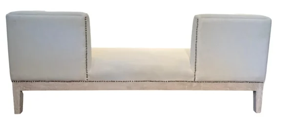 Contemporary White Backless Settee Bench - Image 3