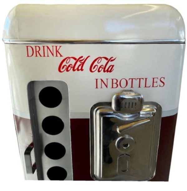 Tall Red & White Metal Novelty Soda Machine Bar Cabinet - Image 3