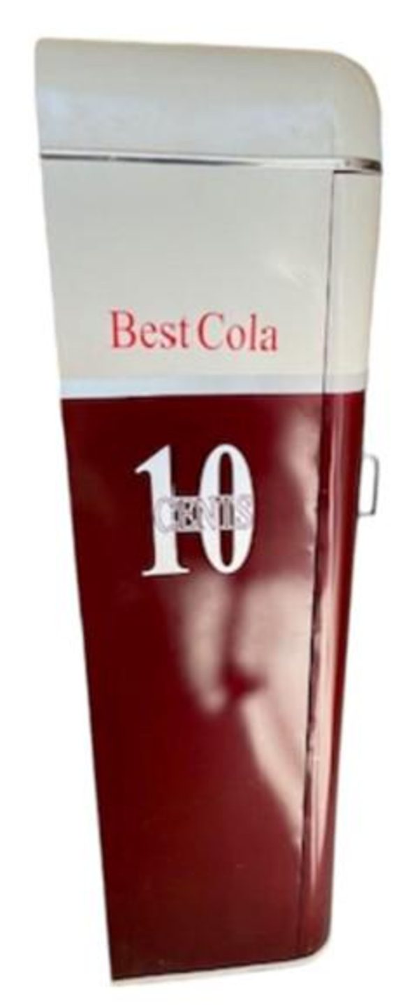 Tall Red & White Metal Novelty Soda Machine Bar Cabinet - Image 5