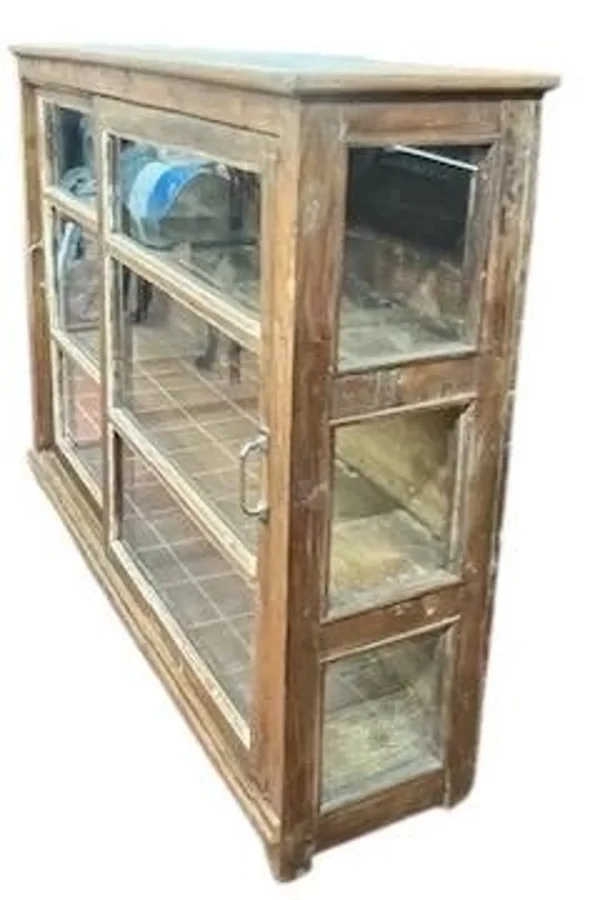 Rustic Reclaimed Sliding Glass Door Cabinet - Image 6