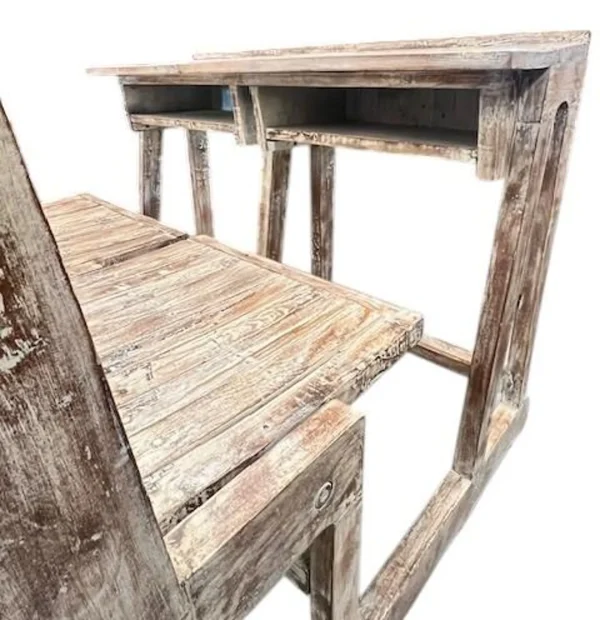 Ooak Rustic Reclaimed Timber School Desk - Image 6