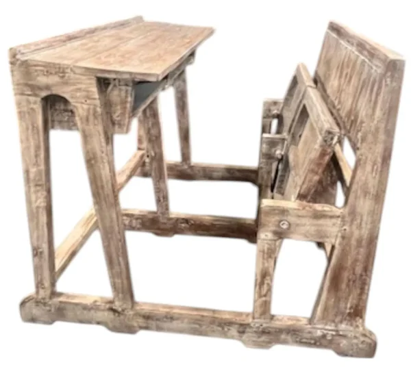 Ooak Rustic Reclaimed Timber School Desk - Image 3