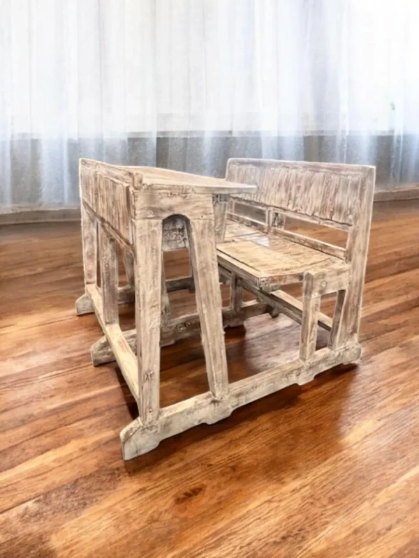 Ooak Rustic Reclaimed Timber School Desk - Image 2