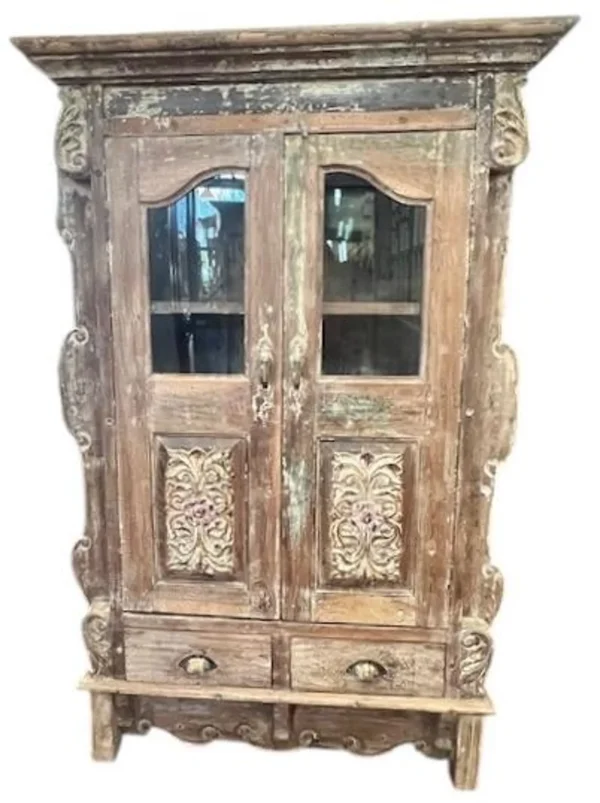 Farmhouse Reclaimed Wood Accent Cabinet - Image 2