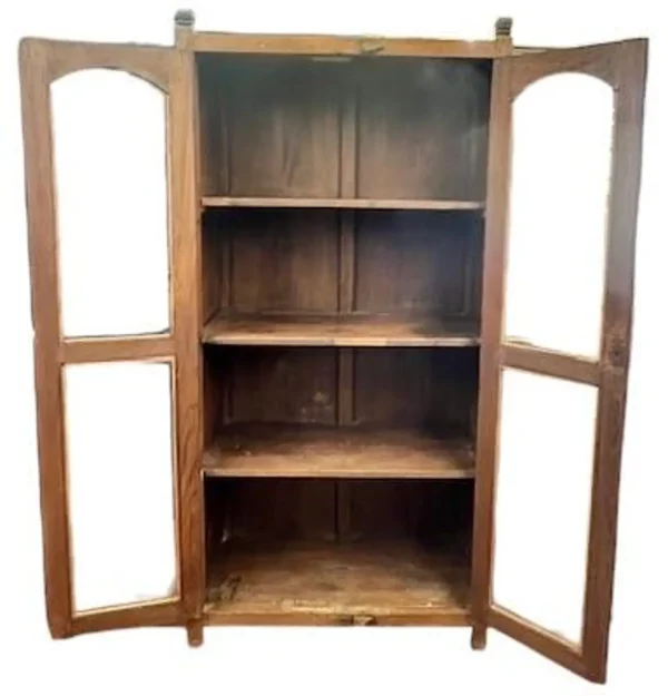 Old Farmhouse Reclaimed Tall Glass Door Bookcase - Image 5