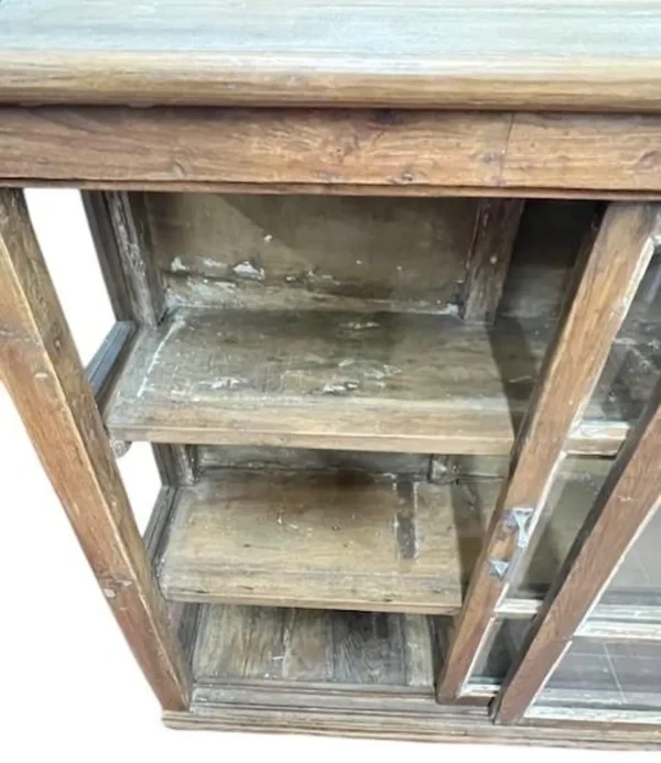 Rustic Reclaimed Sliding Glass Door Cabinet - Image 8