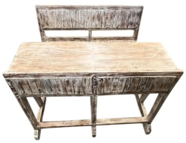 Ooak Rustic Reclaimed Timber School Desk - Image 4