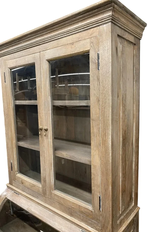 Coastal Cottage Curved Glass Kitchen Cupboard - Image 7