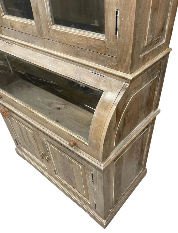 Coastal Cottage Curved Glass Kitchen Cupboard - Image 8