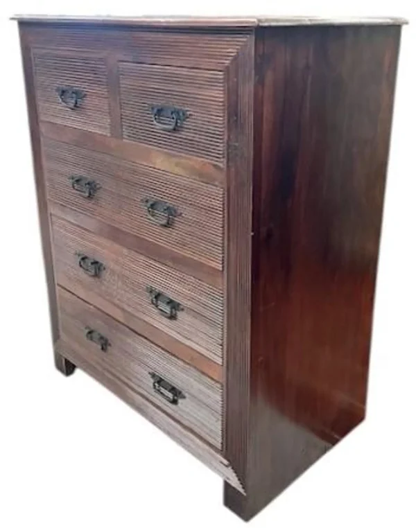 Traditional 5-Drawer Tallboy Dresser - Image 4