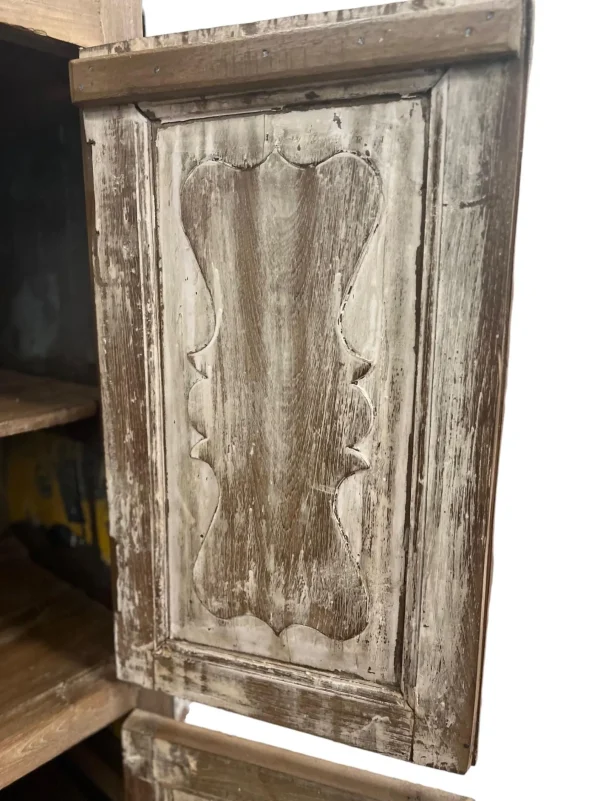 Reclaimed Old Tin Rustic Mango Wood Farmhouse Cupboard - Image 8