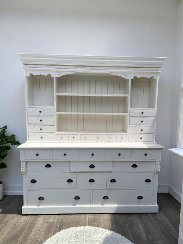 French Country White Mahogany Kitchen Pantry - Image 2