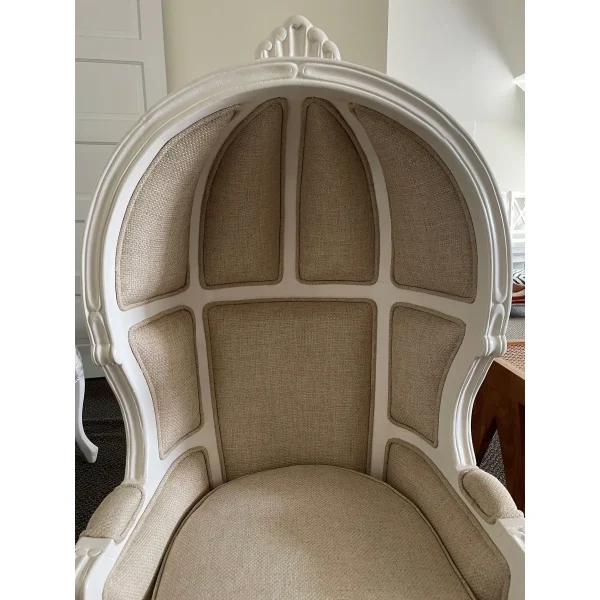 Louis XV French Child-Size Canopy Throne Chair - Image 3