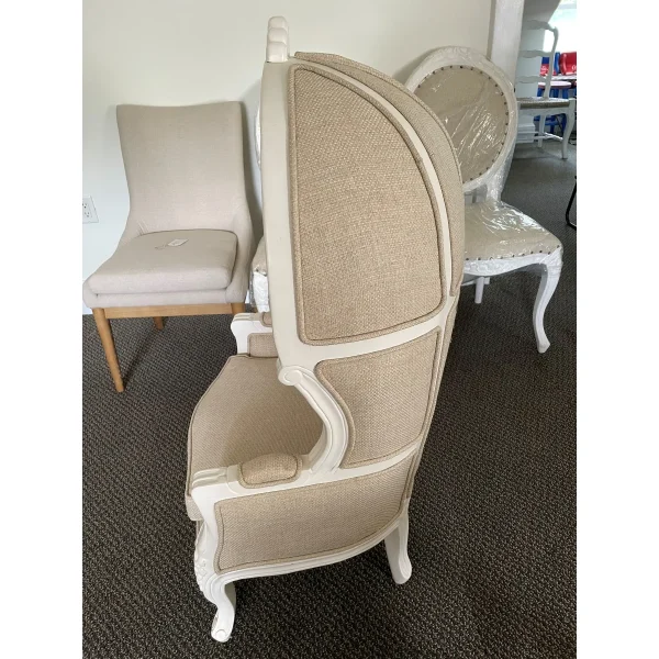 Louis XV French Child-Size Canopy Throne Chair - Image 4
