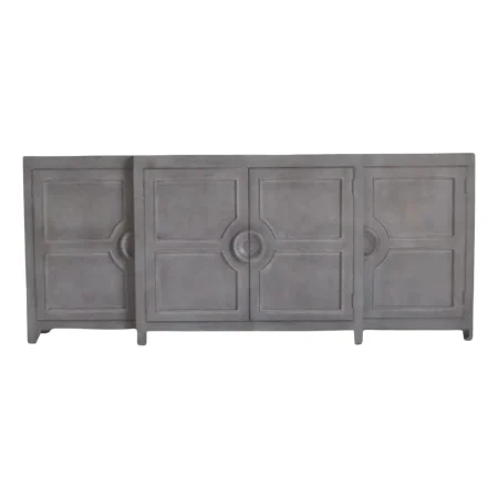 Mid Century Modern Rustic 6-Door Gray Buffet