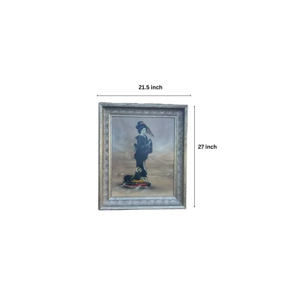 Original Asian Painting Oil on Board - Image 2