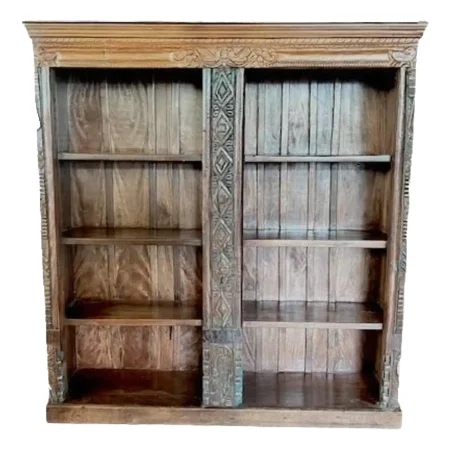 Rustic Solid Wood Repurposed Display Cabinet