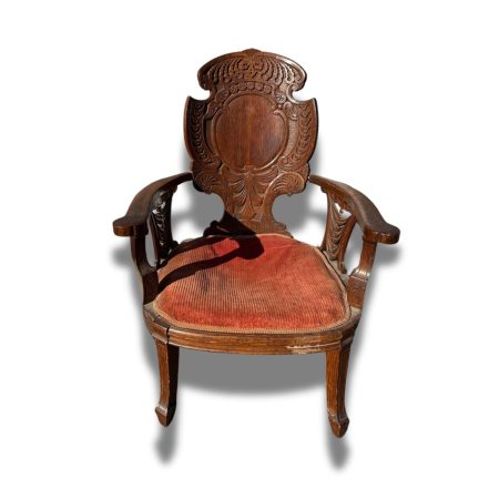 Antique Carved Oak Arm Chair