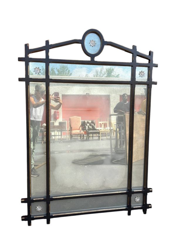 Oversized Arts & Crafts Antiqued Vintage Mirror