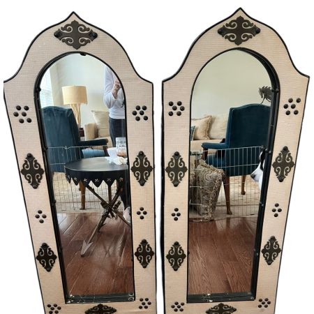 Pair of Tall Vintage Handcrafted Mirrors