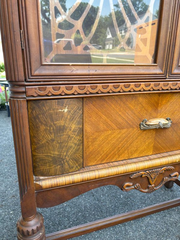 Vintage Antique China Cabinet - Image 5