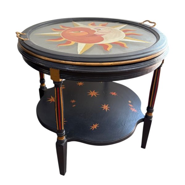 Vintage Hand Painted Side Tray Table - Image 2