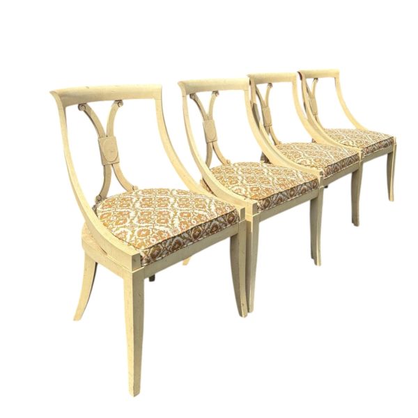 Vintage Regency Mid Century Modern Set of 4 Dining Chairs - Image 2