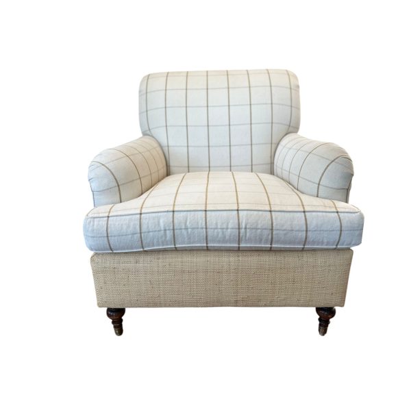 English Roll Arm Club Chair