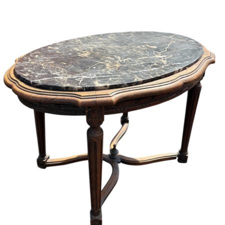Antique French Louis XVI Marble Top Side Table