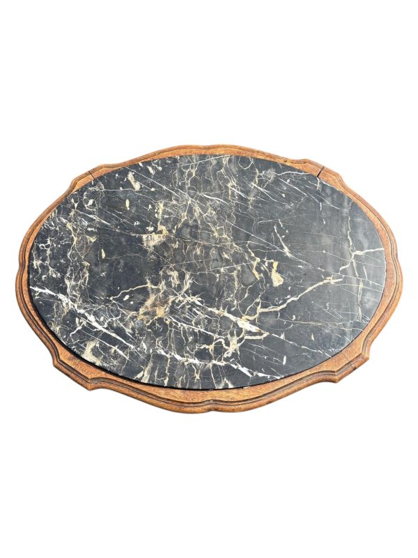 Antique French Louis XVI Marble Top Side Table - Image 2