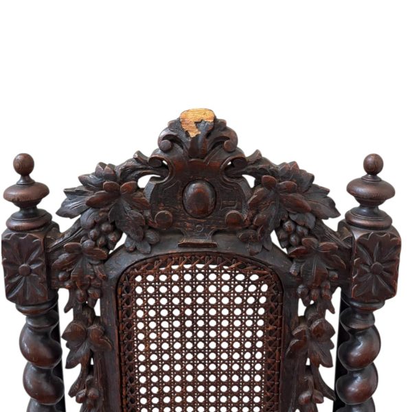 Set of 2 Cane Victorian Antique Chairs - Image 4