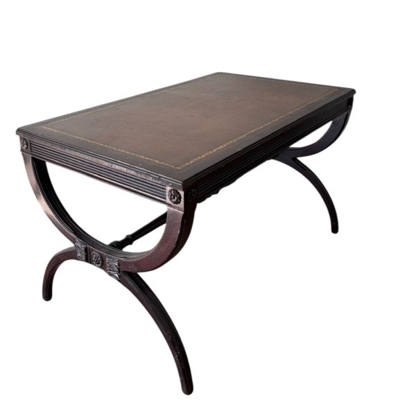 Vintage Leather Top Coffee Table - Image 4