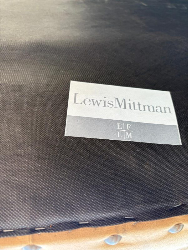 Lewis Mittman Tan Suede Love Seat - Image 5