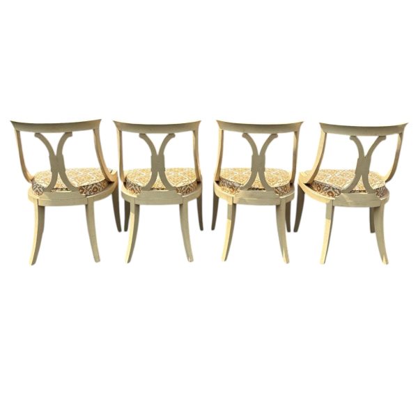 Vintage Regency Mid Century Modern Set of 4 Dining Chairs - Image 5