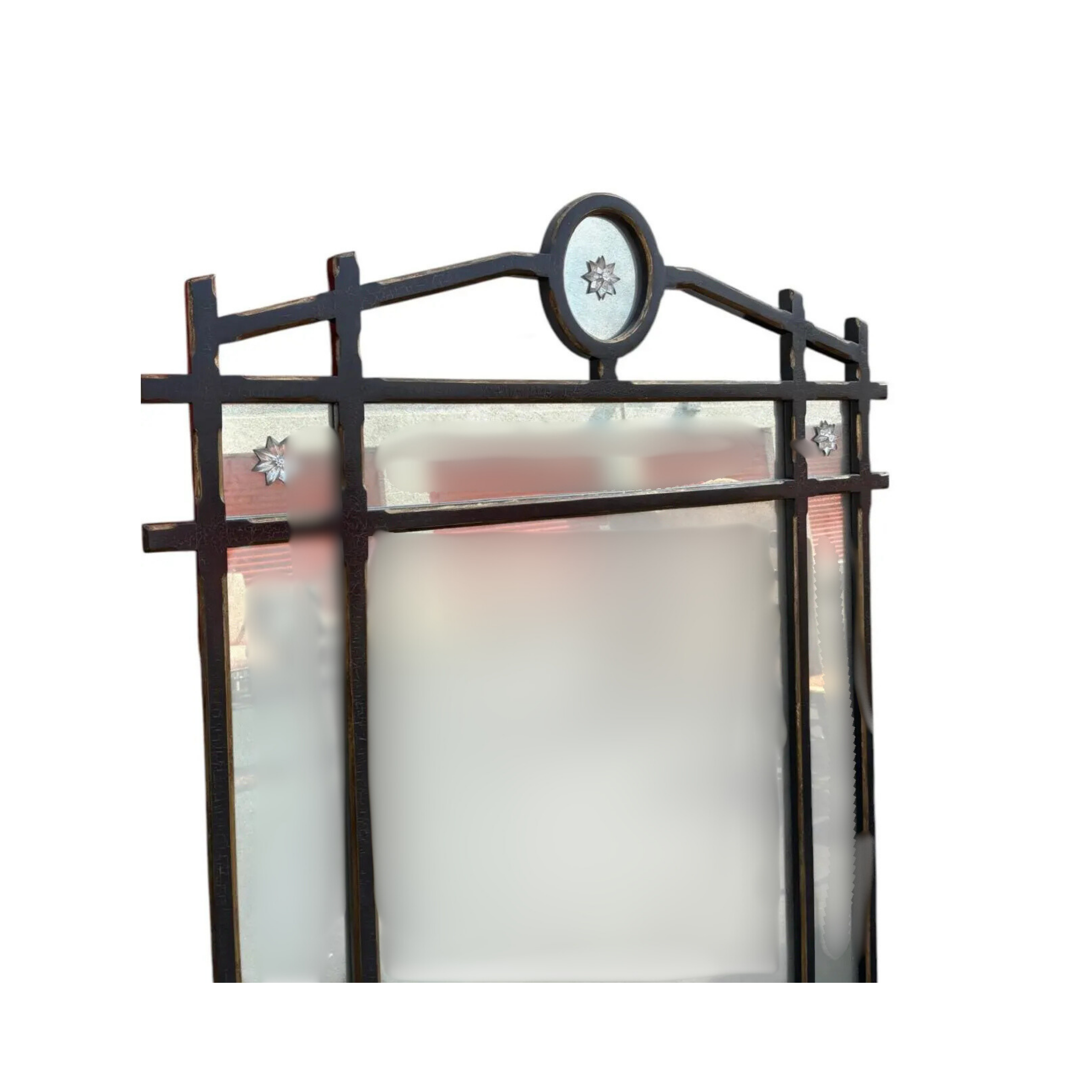 Oversized Arts & Crafts Antiqued Vintage Mirror - Image 5